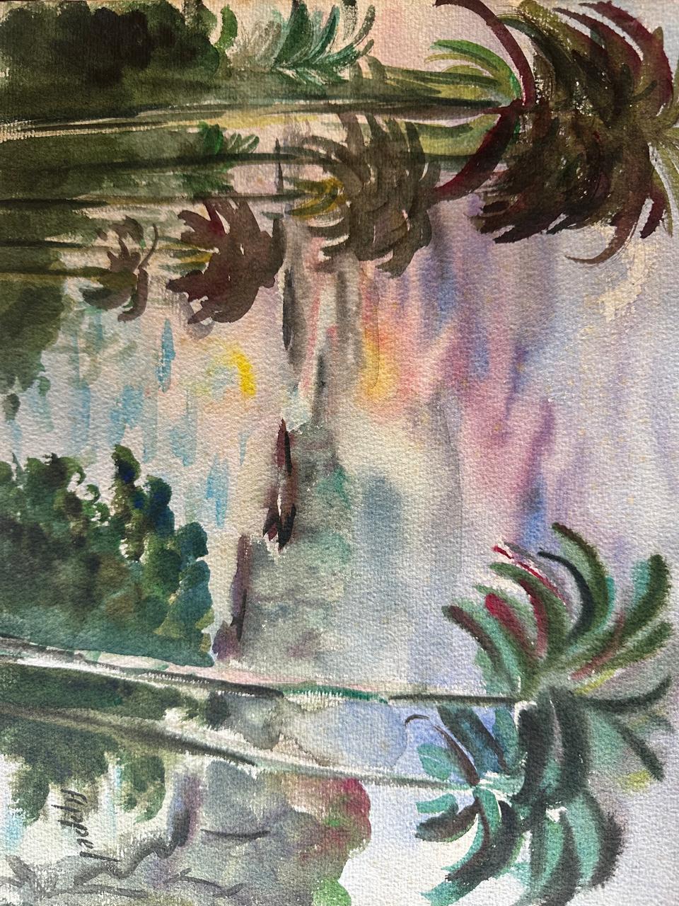 Baía em Tons Pastel