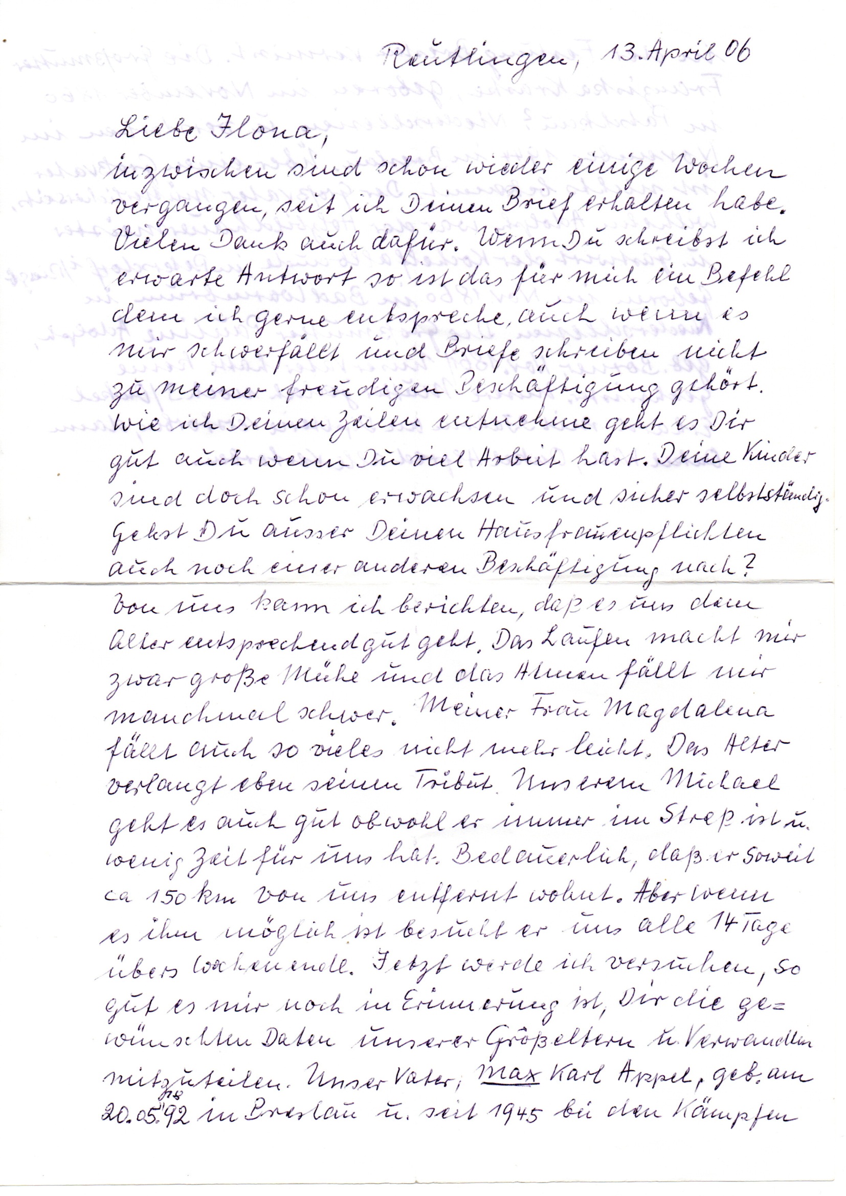 Carta de Gunter 13/abril/2006